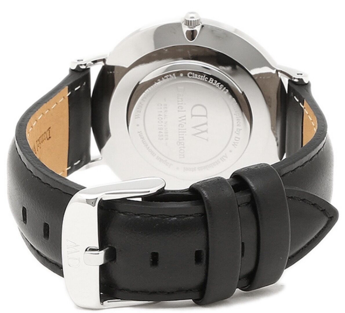 Shop Authentic Daniel Wellington Classic Sheffield Black Dial Black Leather Strap Watch For Women - DW00100145 - Luxxuri