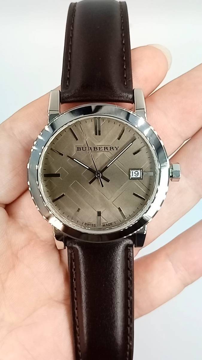 Shop Authentic Burberry The City Gold Dial Brown Leather Strap Watch for Men - BU9011 - Luxxuri