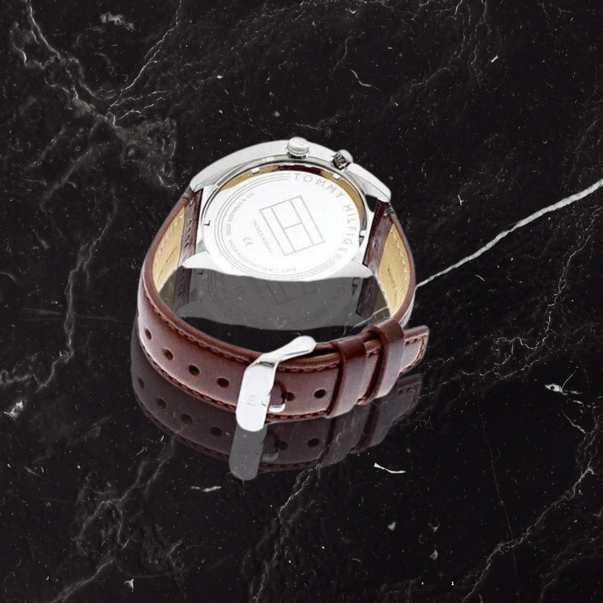 Shop Authentic Tommy Hilfiger Deacon White Dial Brown Leather Strap Watch for Men - 1791550 - Luxxuri