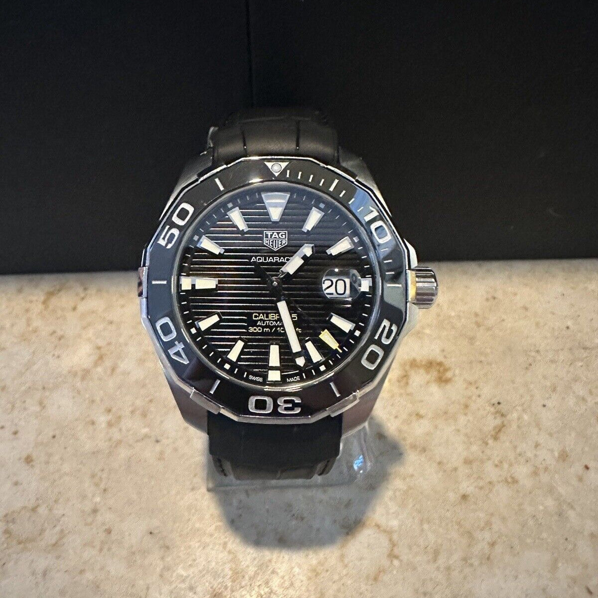 Shop Authentic Tag Heuer Aquaracer Black Dial Watch for Men - WAY201A.FT6142 - Luxxuri