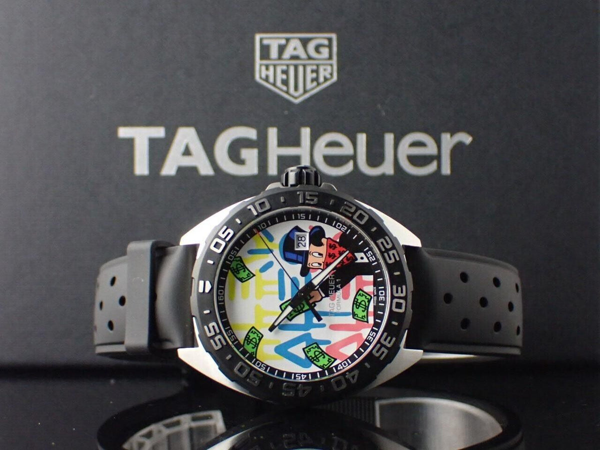 Shop Authentic Tag Heuer Formula 1 Alec Monopoly Special Edition Black Rubber Strap Watch for Men - WAZ1119.FT8023 - Luxxuri