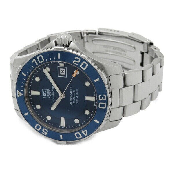 Shop Authentic Tag Heuer Aquaracer Caliber 5 Automatic Blue Dial Silver Steel Strap Watch for Men - WAN2111.BA0822 - Luxxuri