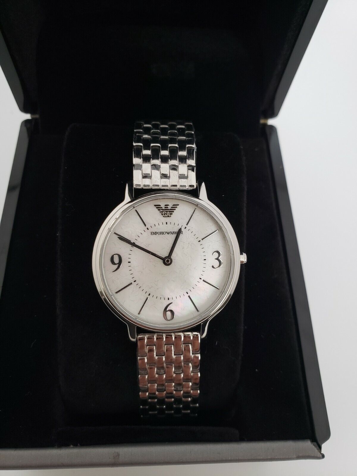 Shop Authentic Emporio Armani Kappa Mother of Pearl Dial Silver Steel Watch For Women - AR2507 - Luxxuri