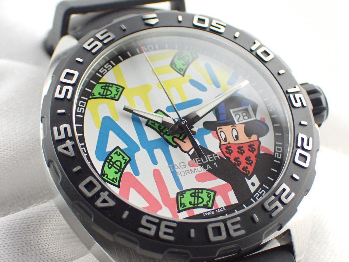 Shop Authentic Tag Heuer Formula 1 Alec Monopoly Special Edition Black Rubber Strap Watch for Men - WAZ1119.FT8023 - Luxxuri