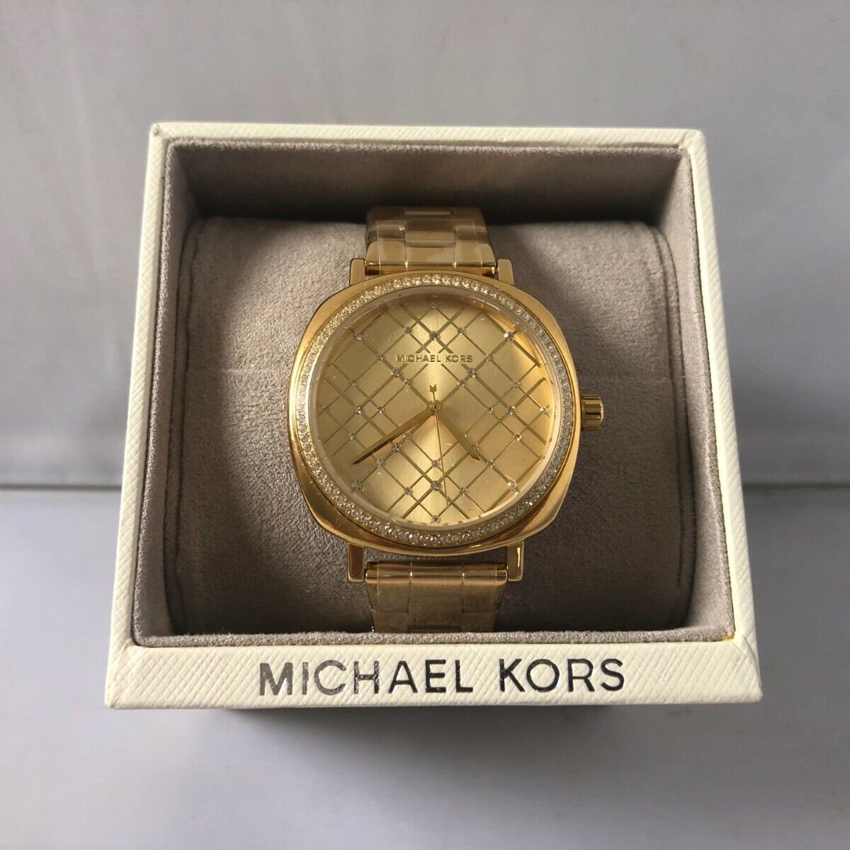 Shop Authentic Michael Kors Nia Quartz Gold Dial Gold Steel Strap Watch For Women - MK3989 - Luxxuri