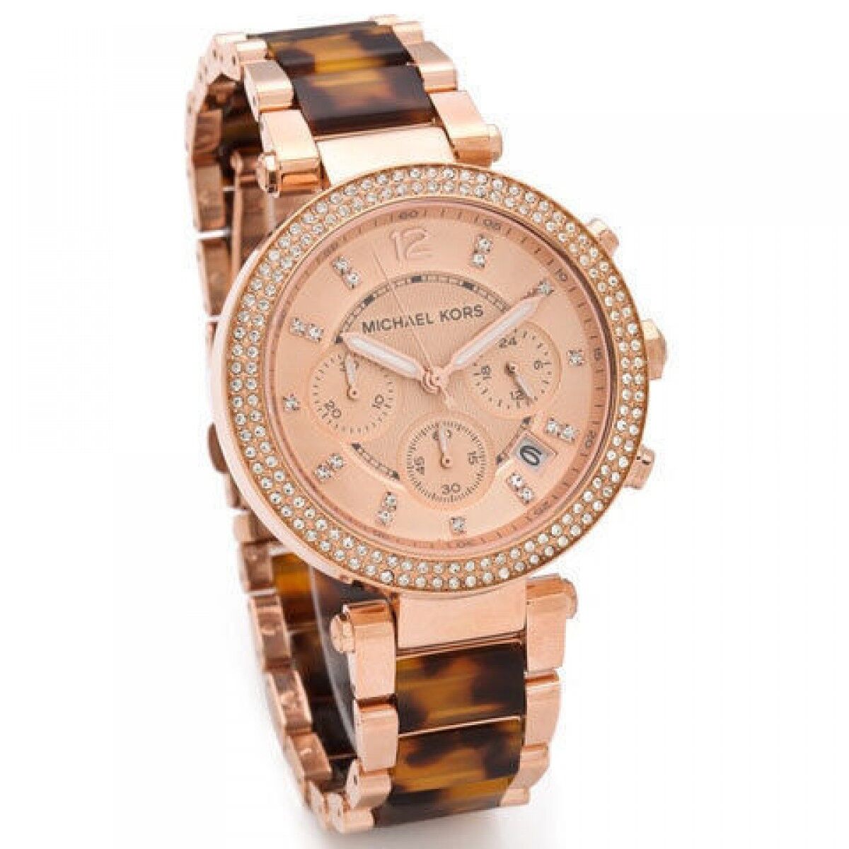 Shop Authentic Michael Kors Parker Rose Gold Dial Two Tone Steel Strap Watch for Women - MK5538 - Luxxuri