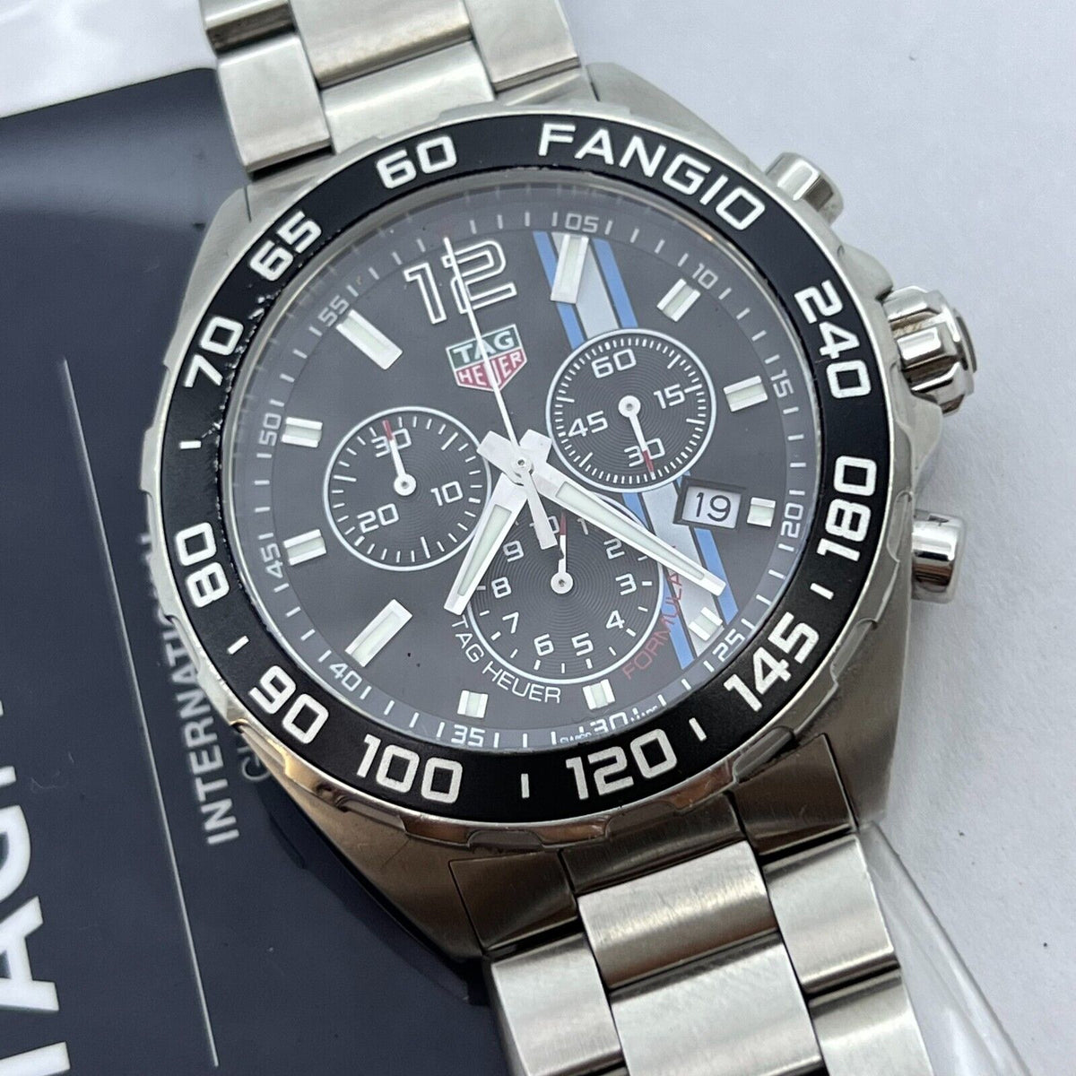 Shop Authentic Tag Heuer Formula 1 Chronograph Black Dial Silver Steel Strap Watch for Men - CAZ101H.BA0842 - Luxxuri