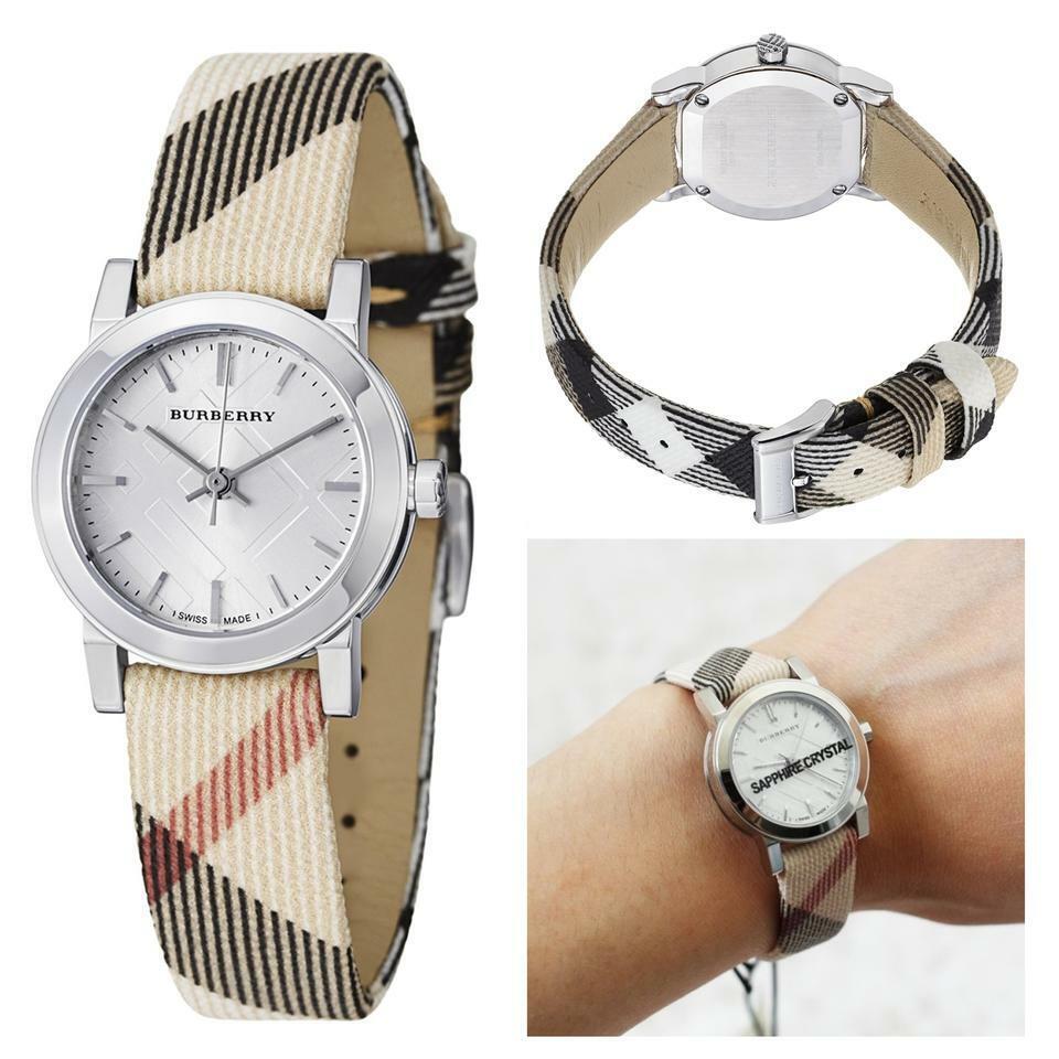 Shop Authentic Burberry The City Nova Silver Dial Brown Leather Strap Watch for Women - BU9212 - Luxxuri