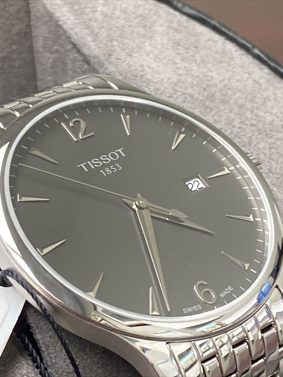 Shop Authentic Tissot T Classic Tradition Grey Dial Silver Steel Strap Watch For Men - T063.610.11.067.00 - Luxxuri
