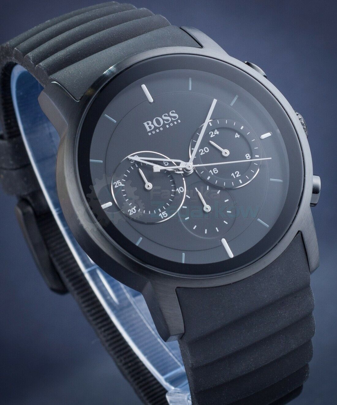 Shop Authentic Hugo Boss Modern Black Dial Black Rubber Strap Watch for Men - 1512639 - Luxxuri