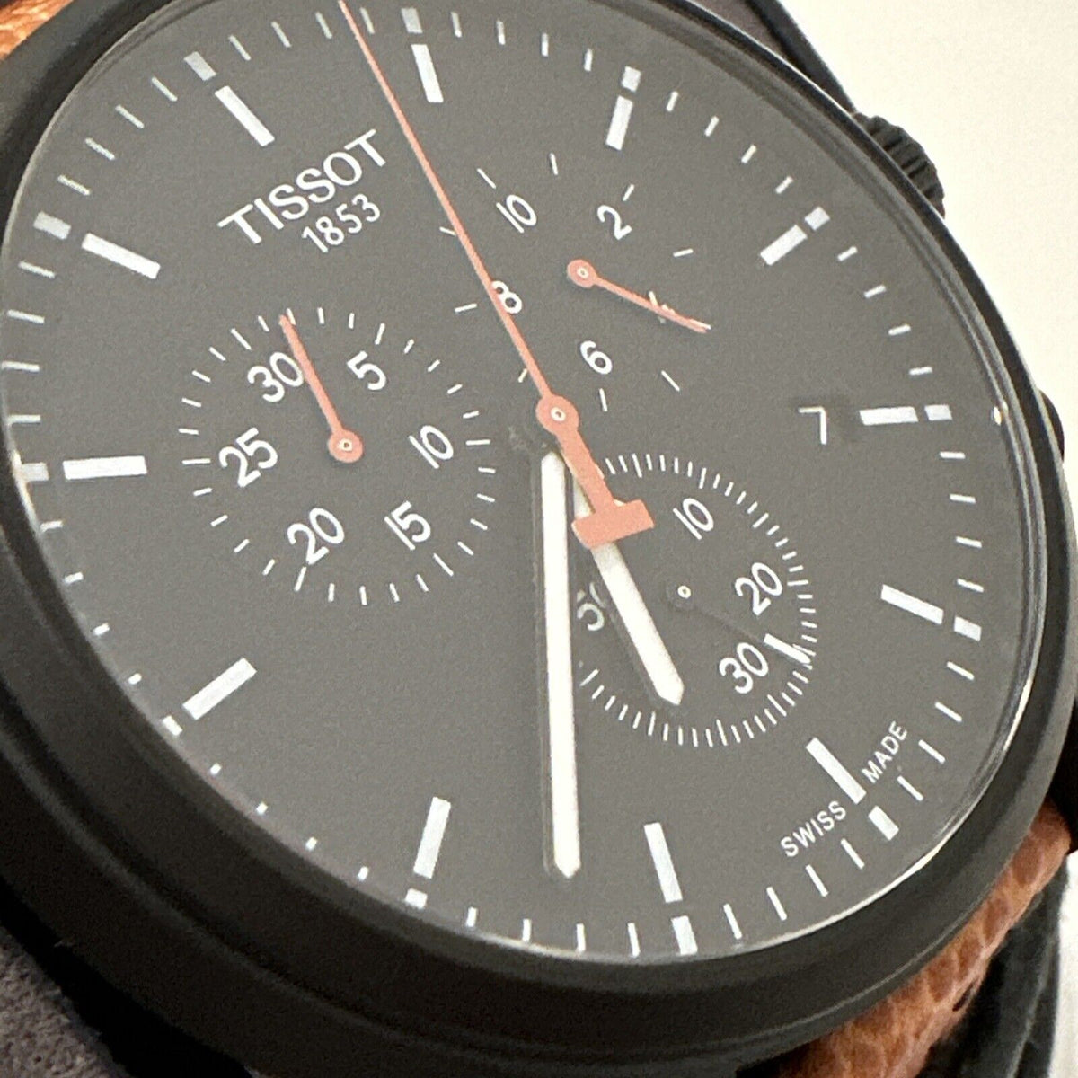 Shop Authentic Tissot Chrono XL NBA Special Edition Black Dial Brown Leather Strap Watch for Men - T116.617.36.051.12 - Luxxuri