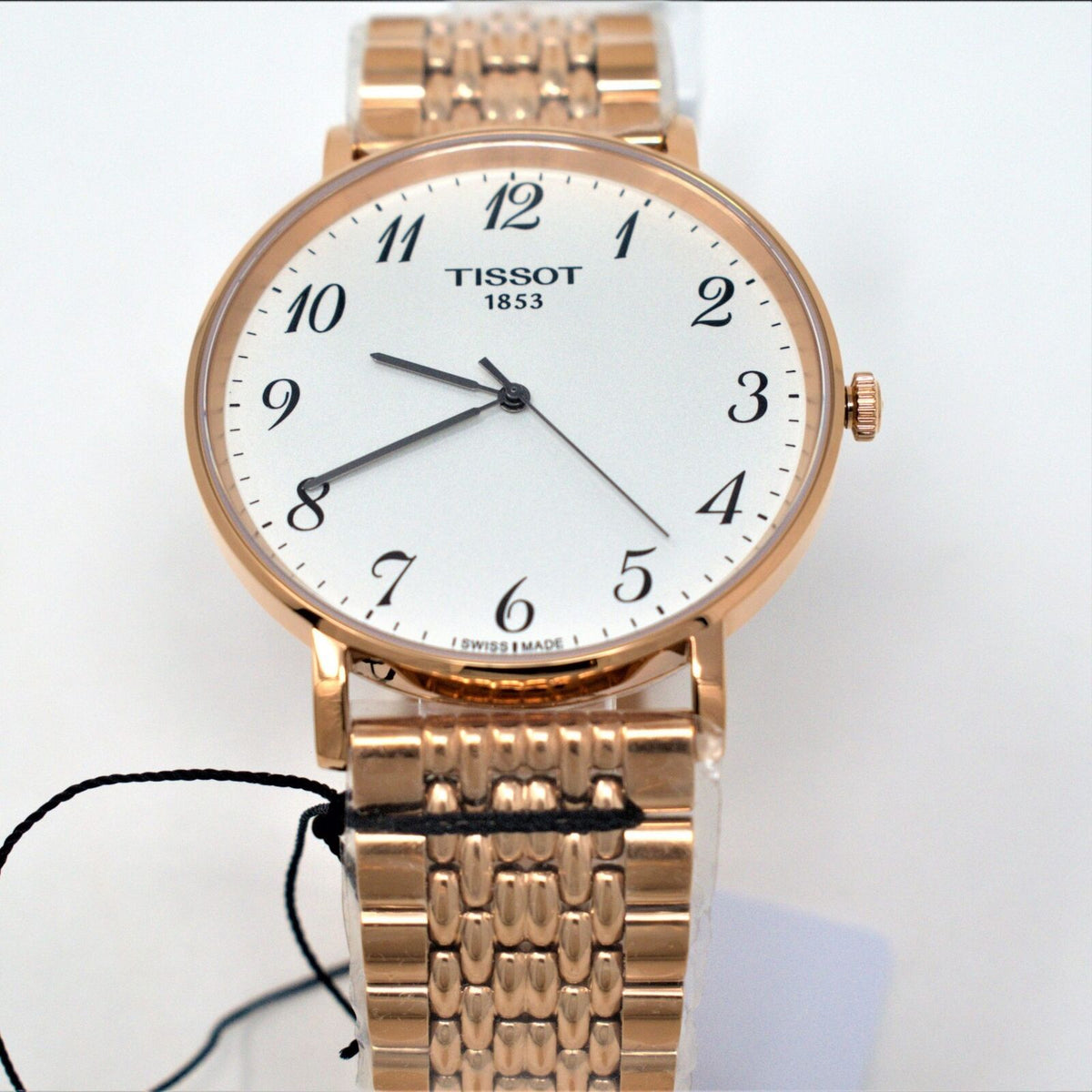 Shop Authentic Tissot T Classic Everytime White Dial Rose Gold Mesh Bracelet Watch for Men - T109.610.33.032.00 - Luxxuri
