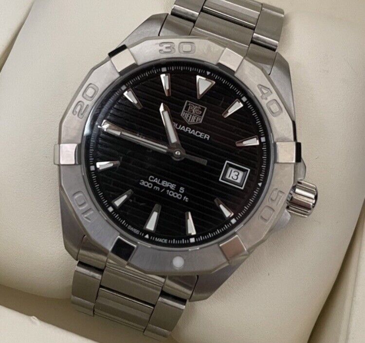 Shop Authentic Tag Heuer Aquaracer Black Dial Watch for Men - WAY2110.BA0928 - Luxxuri