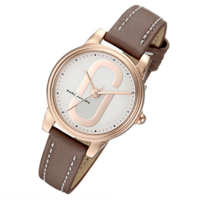 Shop Authentic Marc Jacobs Corie White Dial Brown Leather Strap Watch for Women - MJ1581 - Luxxuri