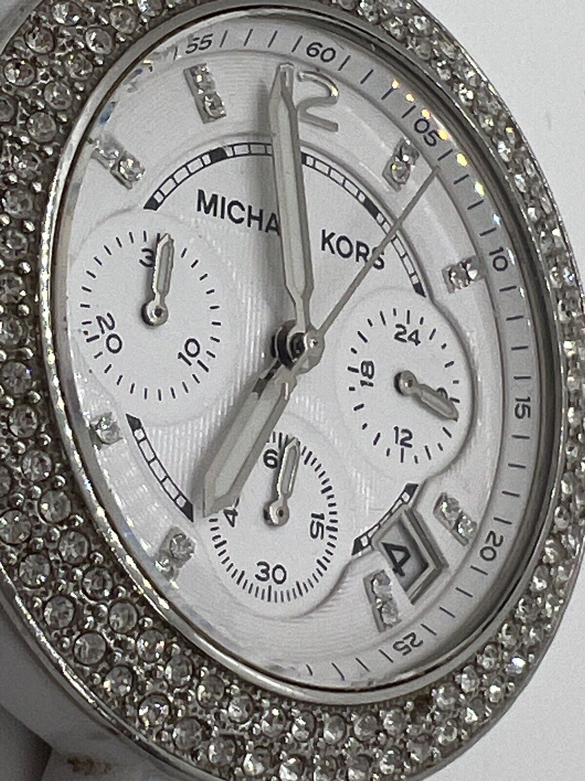 Shop Authentic Michael Kors Parker White Dial White Ceramic Strap Watch for Women - MK5654 - Luxxuri