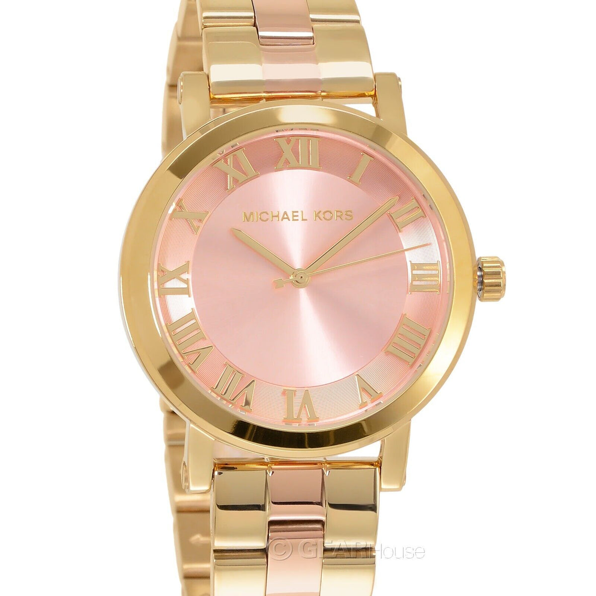 Shop Authentic Michael Kors Norie Gold Dial Two Tone Steel Strap Watch for Women - MK3586 - Luxxuri