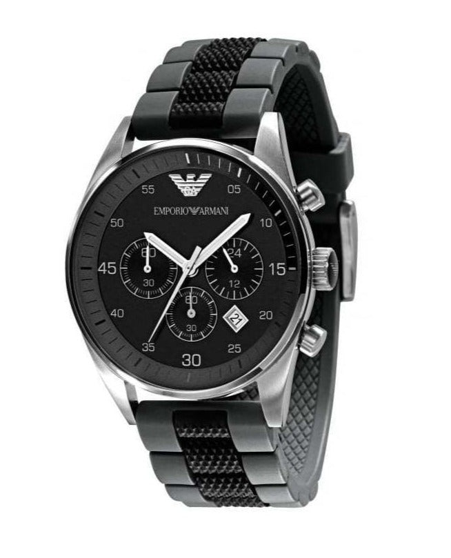 Shop Authentic Emporio Armani Sportivo Black Dial Two Tone Ceramic Bracelet Watch For Men - AR5866 - Luxxuri