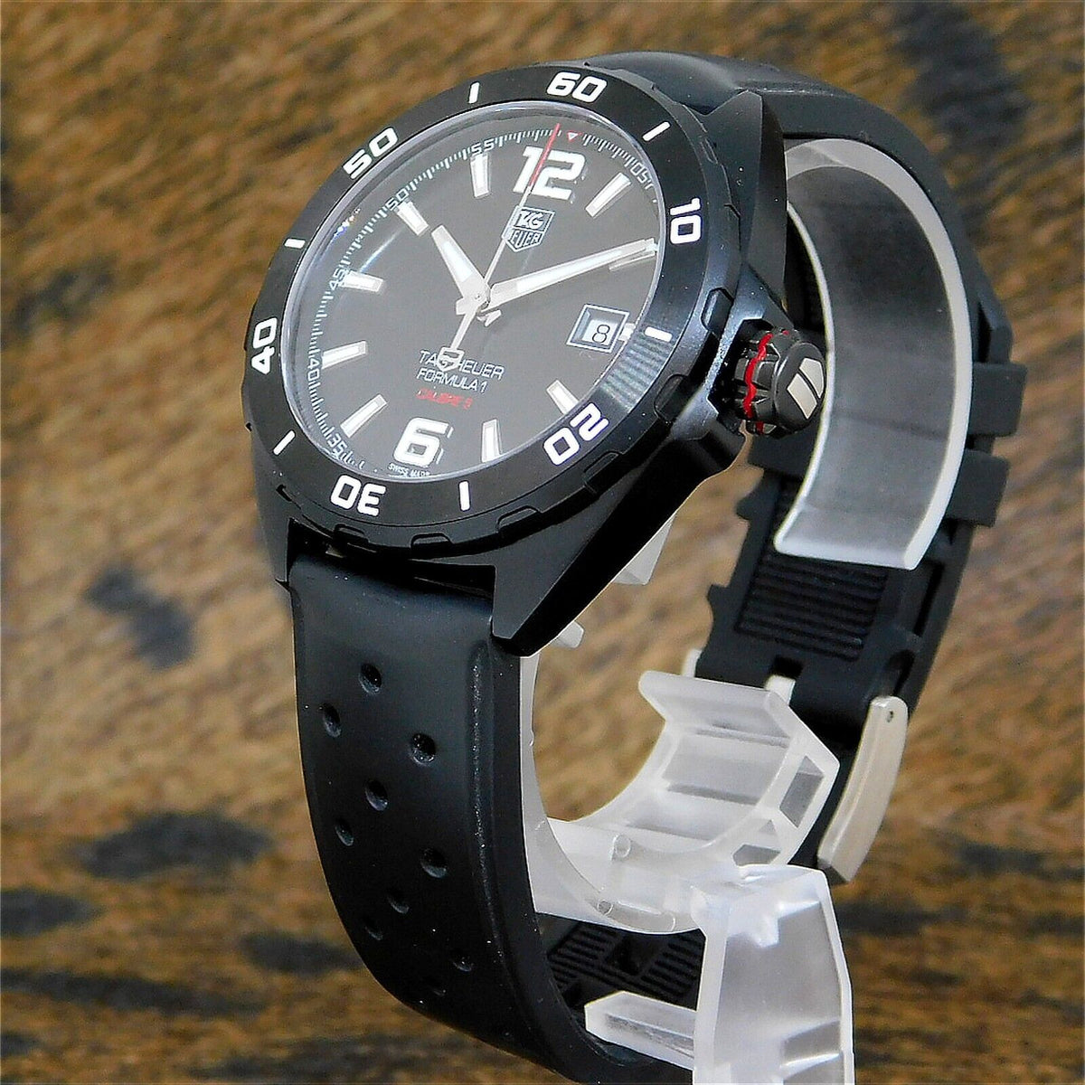 Shop Authentic Tag Heuer Formula 1 Automatic Black Dial Black Rubber Strap Watch for Men - WAZ2115.FT8023 - Luxxuri