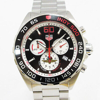 Shop Authentic Tag Heuer Formula 1 Indy 500 Special Edition Black Dial Silver Steel Strap Watch for Men - CAZ101V.BA0842 - Luxxuri