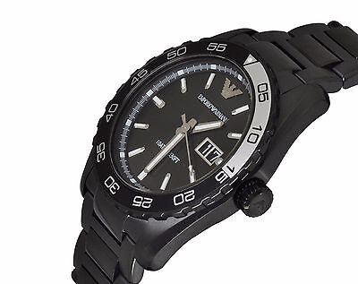 Shop Authentic Emporio Armani Sportivo Quartz Black Dial Black Steel Strap Watch For Men - AR6049 - Luxxuri