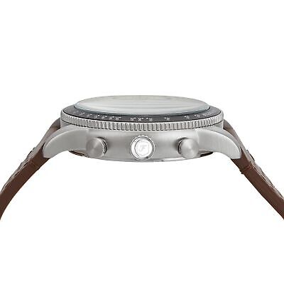 Shop Authentic Fossil Sport Tourer Chronograph White Dial Brown Leather Strap Watch for Men - FS6042 - Luxxuri