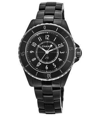 Shop Authentic Chanel J12 Quartz Black Dial Black Steel Strap Watch for Women - J12 H5695 - Luxxuri