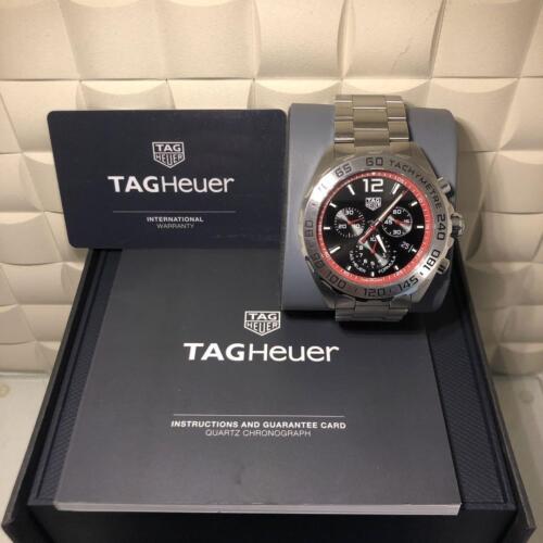 Shop Authentic Tag Heuer Formula 1 Chronograph Black Dial Silver Steel Strap Watch for Men - CAZ101Y.BA0842 - Luxxuri