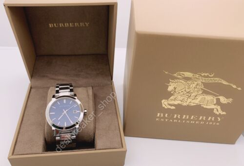Shop Authentic Burberry The City Blue Dial Silver Steel Strap Watch for Men - BU9031 - Luxxuri