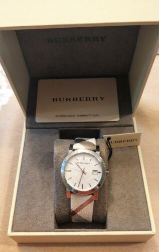 Shop Authentic Burberry The City White Dial Brown Leather Strap Watch for Women - BU9113 - Luxxuri