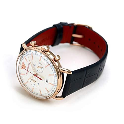 Shop Authentic Emporio Armani Aviator Silver Dial Blue Leather Strap Watch For Men - AR11123 - Luxxuri