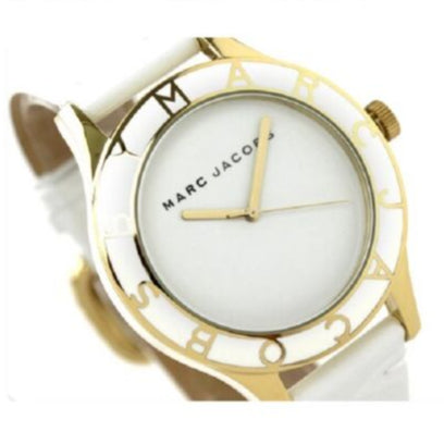 Shop Authentic Marc Jacobs Blade White Dial White Leather Strap Watch for Women - MBM1098 - Luxxuri