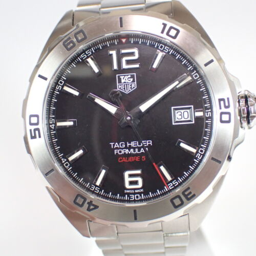 Shop Authentic Tag Heuer Formula 1 Automatic Black Dial Silver Steel Strap Watch for Men - WAZ2113.BA0875 - Luxxuri