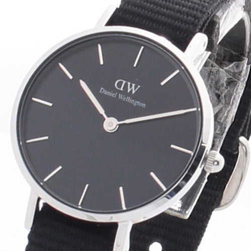 Shop Authentic Daniel Wellington Petite Cornwall Black Dial Black Nylon Strap Watch For Women - DW00100248 - Luxxuri
