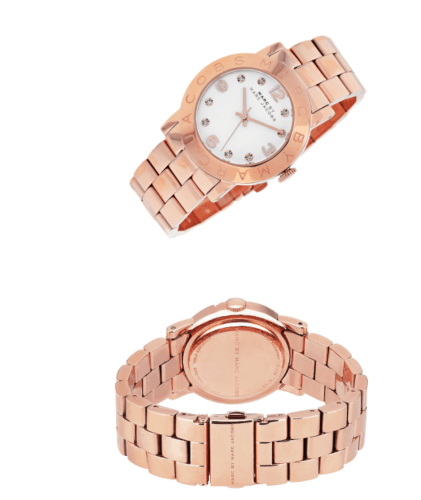 Shop Authentic Marc Jacobs Amy White Dial Rose Gold Steel Strap Watch for Women - MBM3077 - Luxxuri
