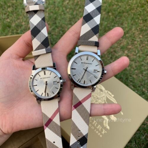 Shop Authentic Burberry The City White Dial Brown Leather Strap Watch for Women - BU9113 - Luxxuri