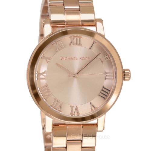 Shop Authentic Michael Kors Norie Rose Gold Dial Rose Gold Steel Strap Watch for Women - MK3561 - Luxxuri