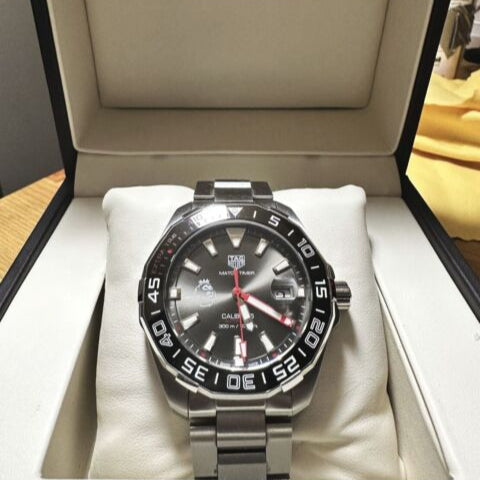 Shop Authentic Tag Heuer Aquaracer Calibre 5 Premiere League Edition Black Dial Silver Stainless Steel Watch for Men - WAY201D.BA0927 - Luxxuri
