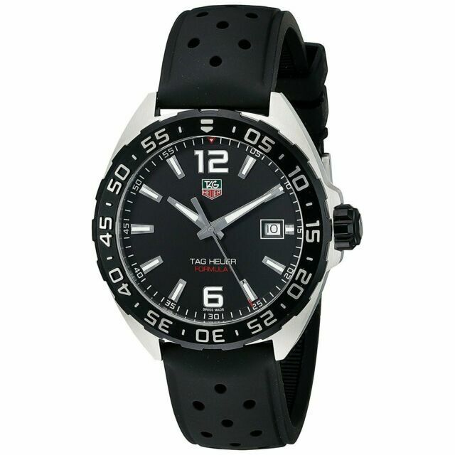 Shop Authentic Tag Heuer Formula 1 Quartz Black Dial Black Rubber Strap Watch for Men - WAZ1110.FT8023 - Luxxuri