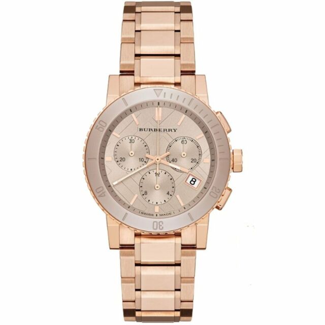 Shop Authentic Burberry The City Rose Gold Dial Rose Gold Steel Strap Watch for Women - BU9703 - Luxxuri