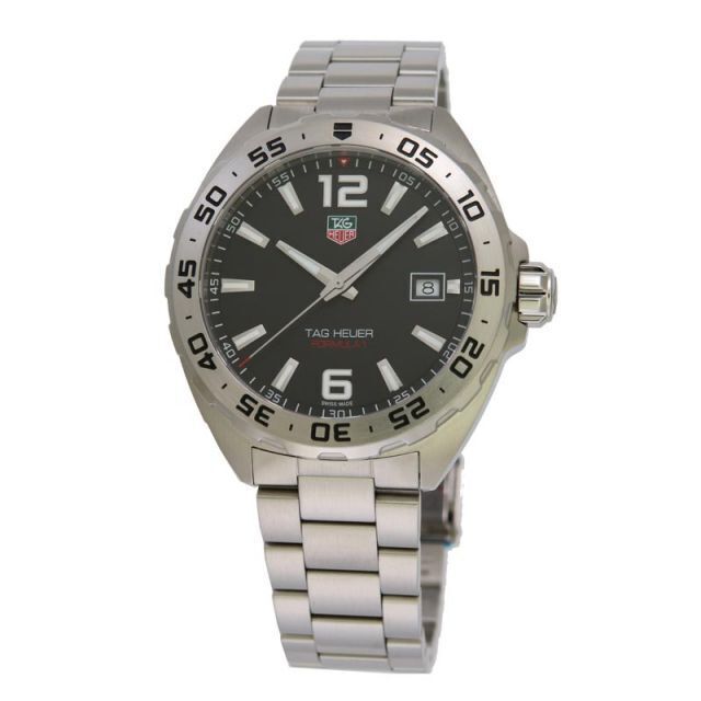 Shop Authentic Tag Heuer Formula 1 Stainless Steel 41mm Black Dial Silver Steel Strap Watch for Men - WAZ1112.BA0875 - Luxxuri