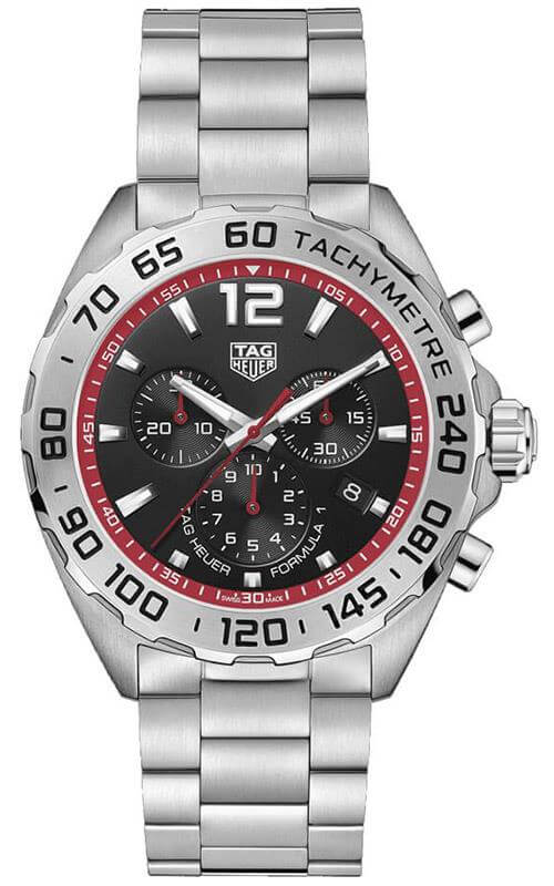 Shop Authentic Tag Heuer Formula 1 Chronograph Black Dial Silver Steel Strap Watch for Men - CAZ101Y.BA0842 - Luxxuri