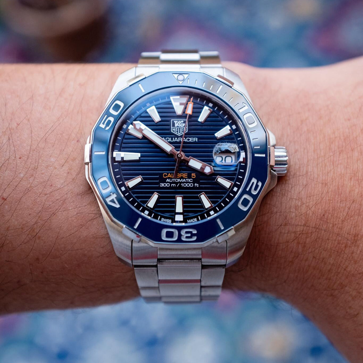 Shop Authentic Tag Heuer Aquaracer Blue Dial Watch for Men - WAY211C.BA0928 - Luxxuri