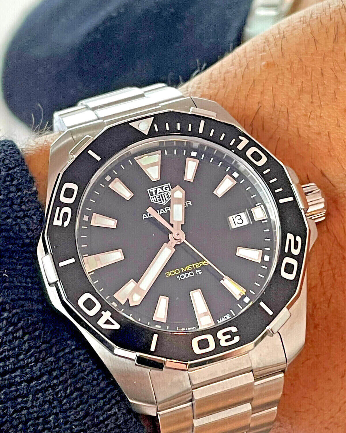 Shop Authentic Tag Heuer Aquaracer Black Dial Watch for Men - WAY111A.BA0928 - Luxxuri