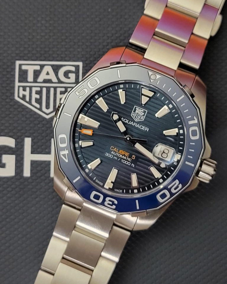 Shop Authentic Tag Heuer Aquaracer Blue Dial Watch for Men - WAY211C.BA0928 - Luxxuri