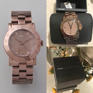 Shop Authentic Marc Jacobs Amy Brown Dial Brown Steel Strap Watch for Women - MBM3119 - Luxxuri
