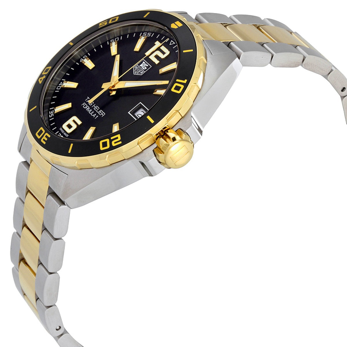 Shop Authentic Tag Heuer Formula 1 Quartz Black Dial Two Tone Steel Strap Watch for Men - WAZ1121.BB0879 - Luxxuri