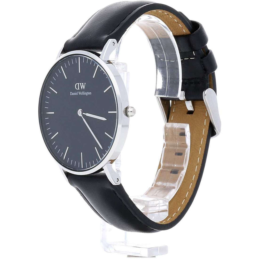 Shop Authentic Daniel Wellington Classic Sheffield Black Dial Black Leather Strap Watch For Women - DW00100145 - Luxxuri