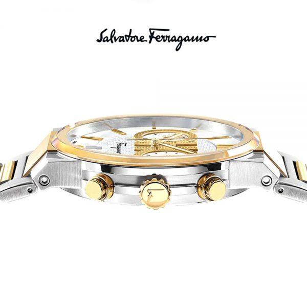 Shop Authentic Salvatore Ferragamo F-80 Classic White Dial Two Tone Steel Strap Watch for Men - SFME00821 - Luxxuri