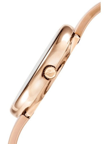 Swarovski Crystalline Bracelet White Dial Rose Gold Steel Strap Watch for Women - 5269250