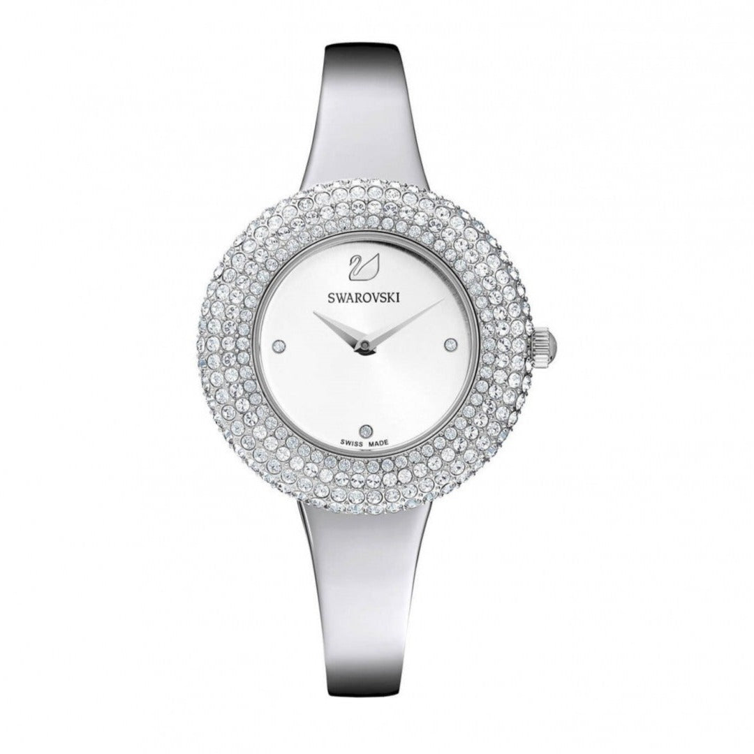 Shop Authentic Swarovski Crystal Rose Silver Dial Silver Steel Strap Watch for Women - 5483853 - Luxxuri